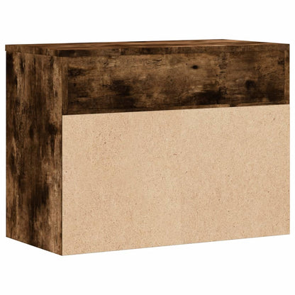 Shoe Bench Smoked Oak 60x30x45 cm Engineered Wood