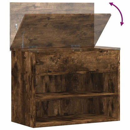 816050 vidaXL Shoe Bench Smoked Oak 60x30x45 cm Engineered Wood