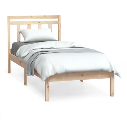 Bed Frame | Natural wood | Solid pine wood | Small Single | Durable