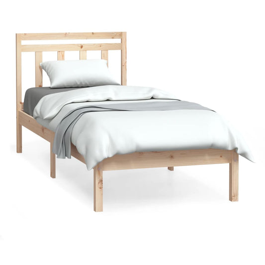 Bed Frame | Natural wood | Solid pine wood | Small Single | Durable