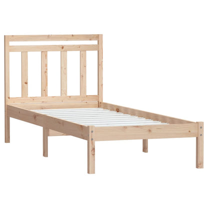 Bed Frame | Natural wood | Solid pine wood | Small Single | Durable