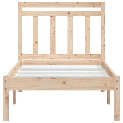Bed Frame | Natural wood | Solid pine wood | Small Single | Durable