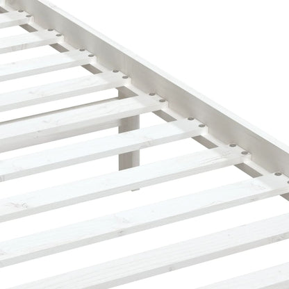 Bed Frame | White | Solid pine wood | Single | Bed Frame | Rectangular