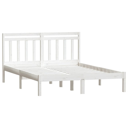 Bed Frame | White | Solid pine wood | 140x200 cm | Classic/Traditional