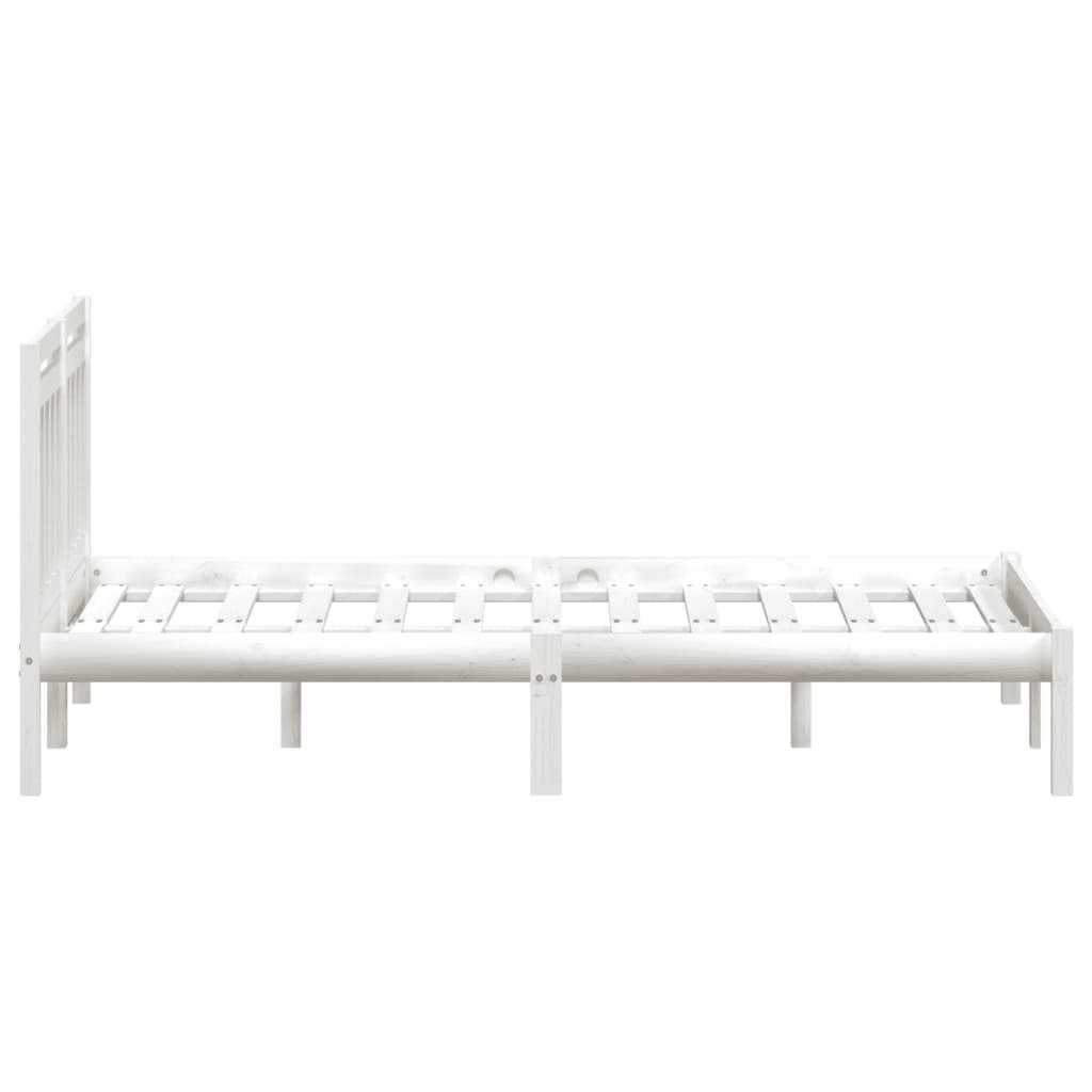 Bed Frame | White | Solid pine wood | 140x200 cm | Classic/Traditional