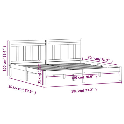 Bed Frame without Mattress Super King Solid Wood
