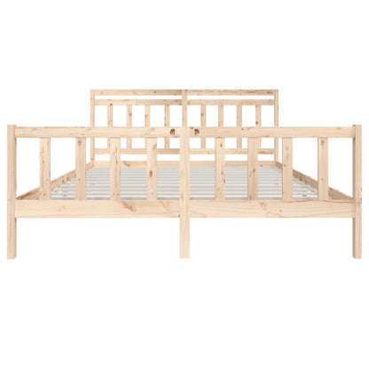 Bed Frame without Mattress Super King Solid Wood
