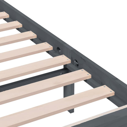 3100980 vidaXL Bed Frame without Mattress Grey Solid Wood 200x200 cm (810104+814116)