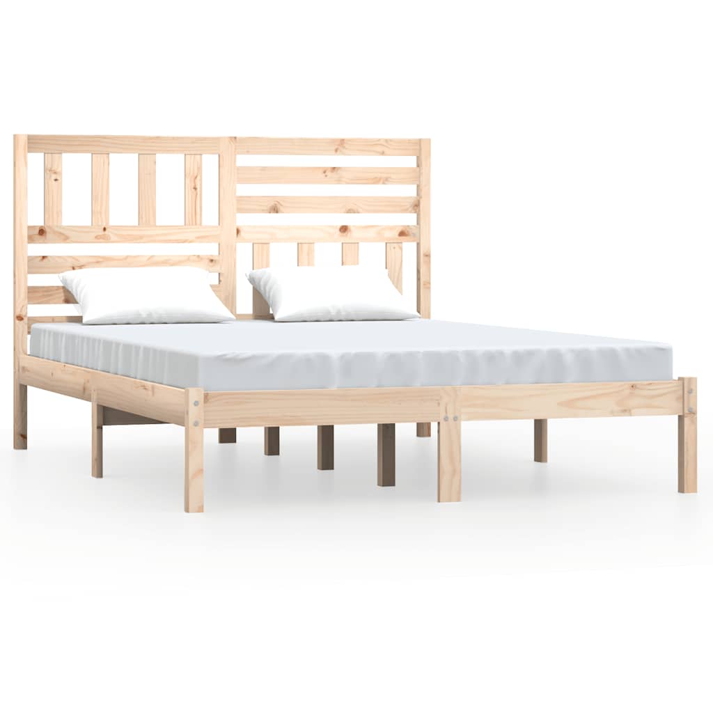 Bed Frame without Mattress 120x190 cm Small Double  Solid Wood Pine