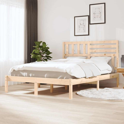 Bed Frame without Mattress 120x190 cm Small Double  Solid Wood Pine