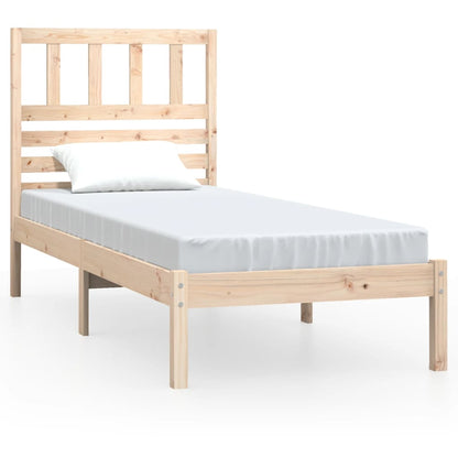 Bed Frame without Mattress Solid Wood Pine 90x200 cm