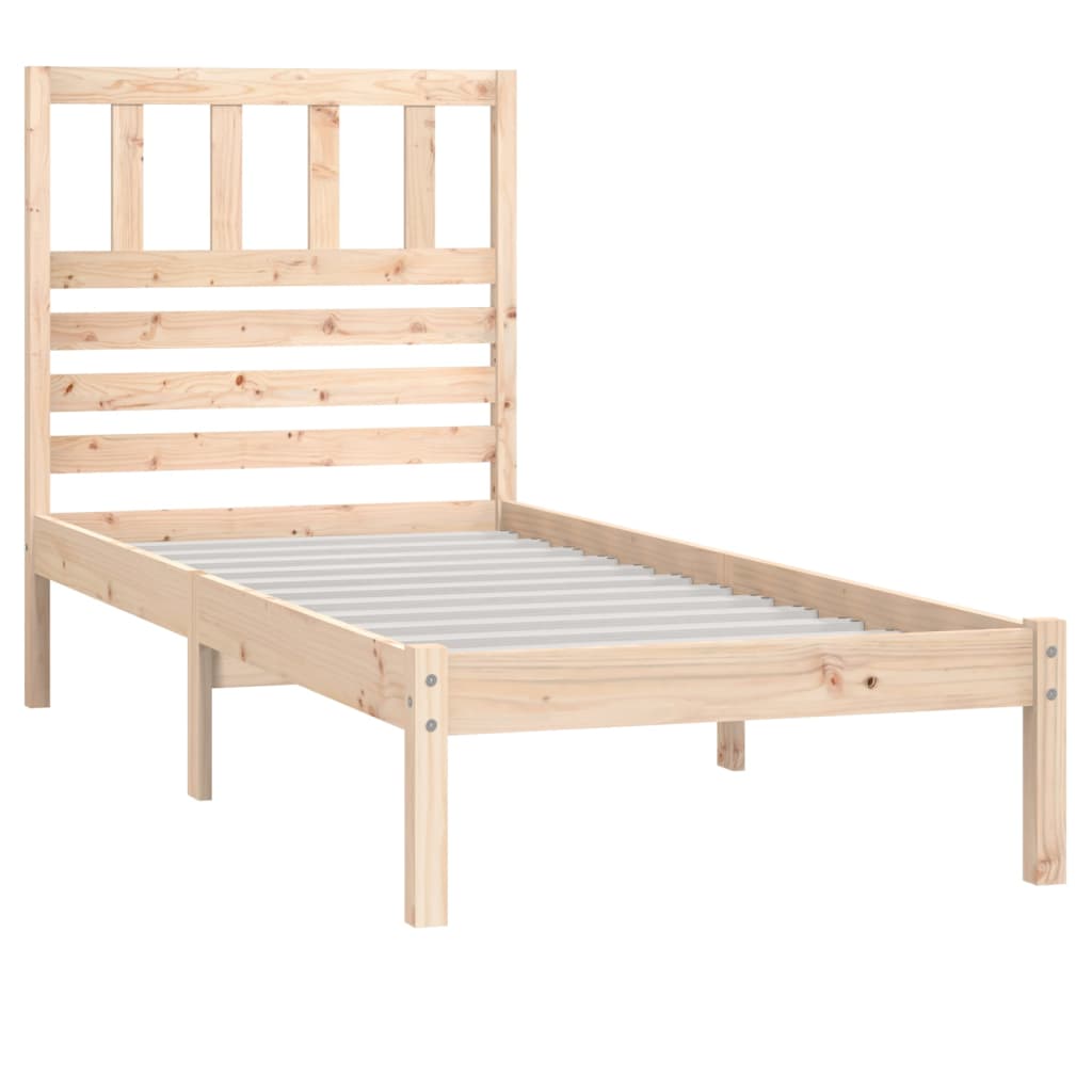 Bed Frame without Mattress Solid Wood Pine 90x200 cm