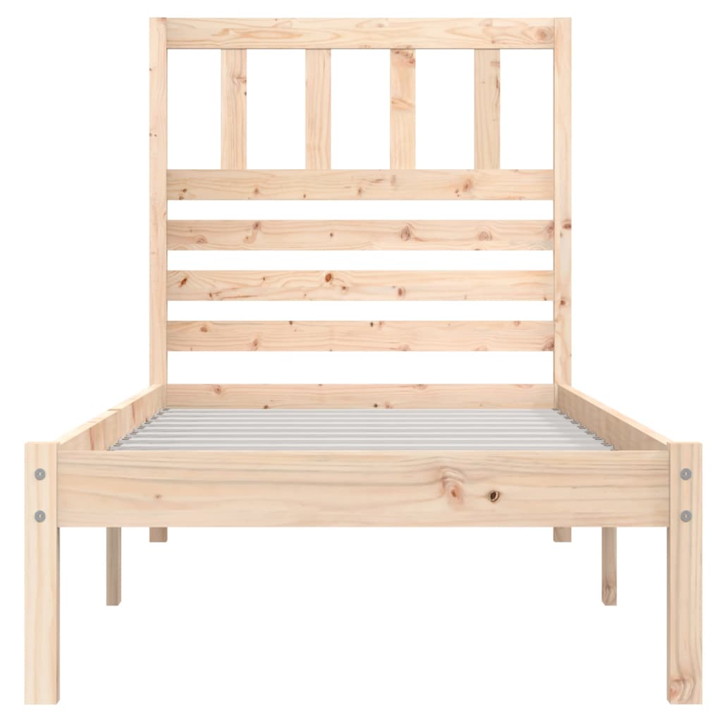 Bed Frame without Mattress Solid Wood Pine 90x200 cm