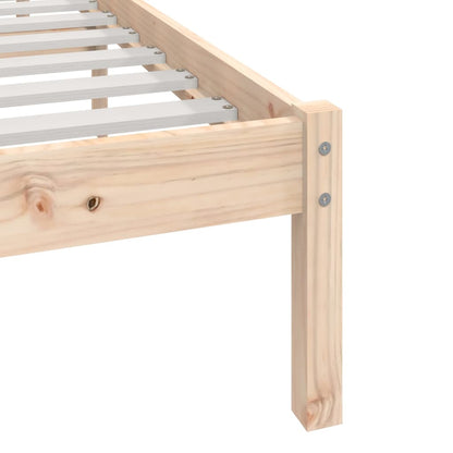 Bed Frame without Mattress Solid Wood Pine 90x200 cm