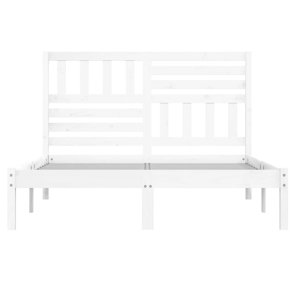 Bed Frame | White | Solid pine wood | Nice Design | Bed Frame