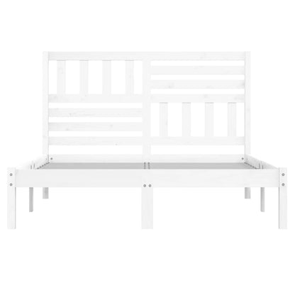 Bed Frame | White | Solid pine wood | Nice Design | Bed Frame