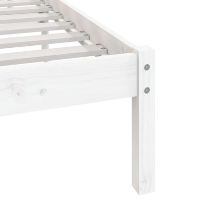Bed Frame | White | Solid pine wood | Nice Design | Bed Frame