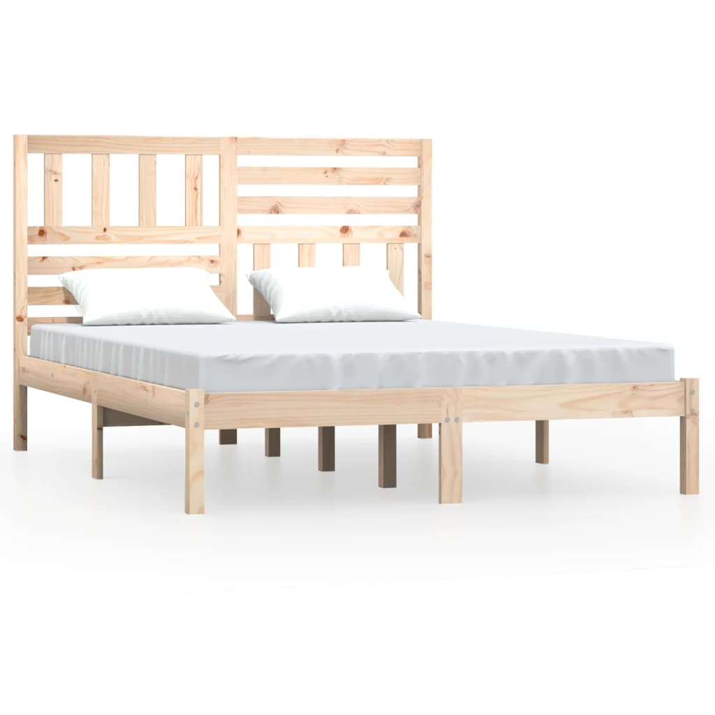Bed Frame without Mattress Solid Wood Pine 160x200 cm