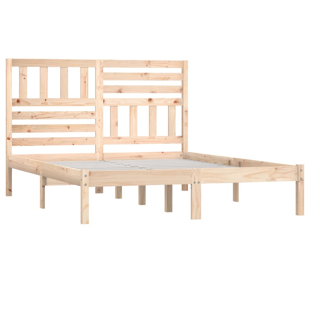 Bed Frame without Mattress Solid Wood Pine 160x200 cm