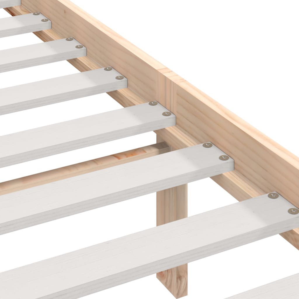 Bed Frame without Mattress Solid Wood Pine 160x200 cm
