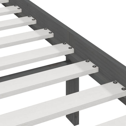 Bed Frame | Grey | Solid pine wood | Double | Durable | Bed Frame