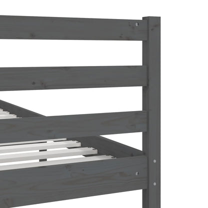 Bed Frame | Grey | Solid pine wood | Double | Durable | Bed Frame