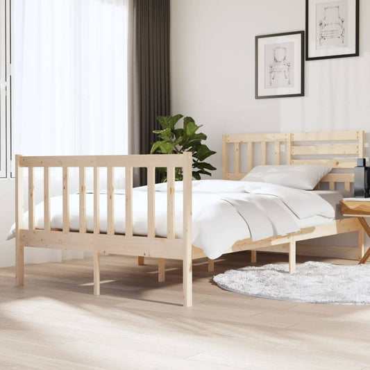 Bed Frame without Mattress Small Double Solid Wood