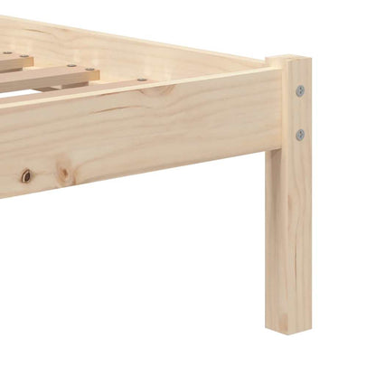 Bed Frame | Natural Wood | Solid Pinewood | Small Single | Modern