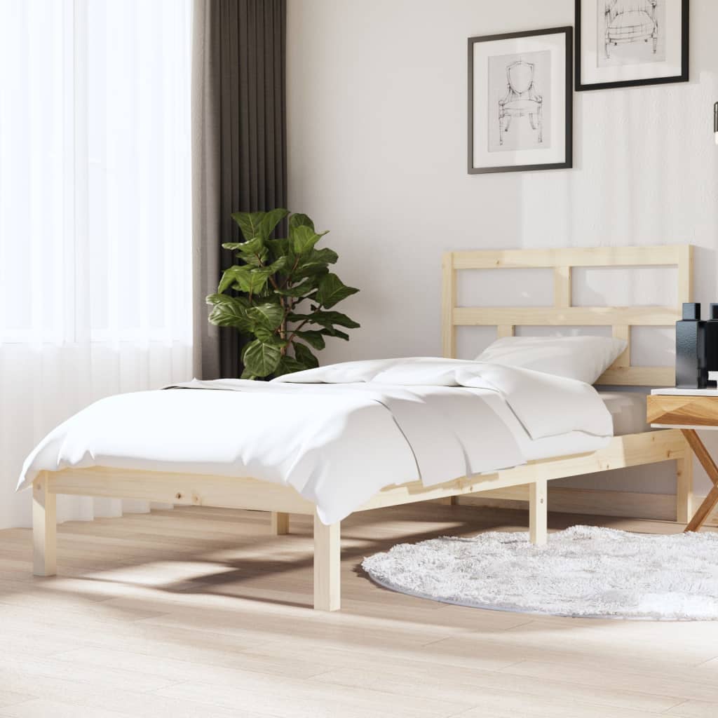 Bed Frame | Natural Pine | Solid Pine Wood | Single | Simplistic
