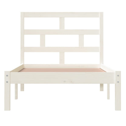 Bed Frame | White | Solid Pine Wood | Single | Durable | Rectangular