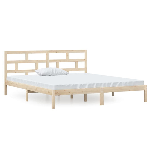 Bed Frame | Natural wood | Solid pine wood | 135 x 190 cm |  Durable