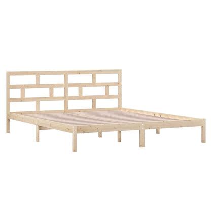 Bed Frame | Natural wood | Solid pine wood | 135 x 190 cm |  Durable