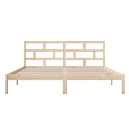 Bed Frame | Natural wood | Solid pine wood | 135 x 190 cm |  Durable