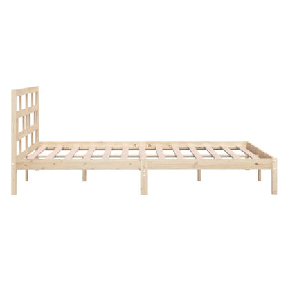 Bed Frame | Natural wood | Solid pine wood | 135 x 190 cm |  Durable