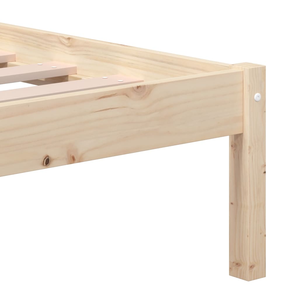 Bed Frame | Natural wood | Solid pine wood | 135 x 190 cm |  Durable