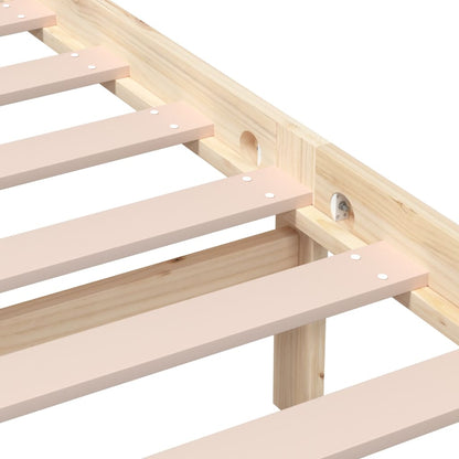 Bed Frame | Natural wood | Solid pine wood | 135 x 190 cm |  Durable