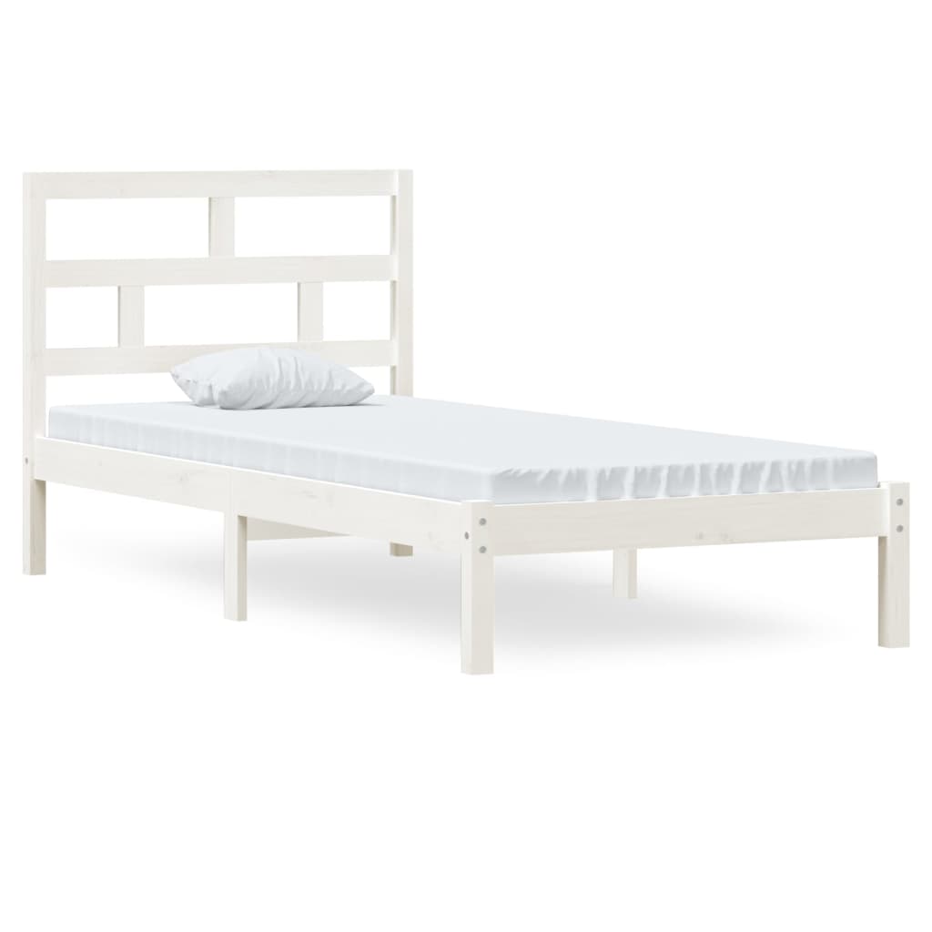 Bed Frame | White | Solid Pine Wood | Single | Single Bed Frame