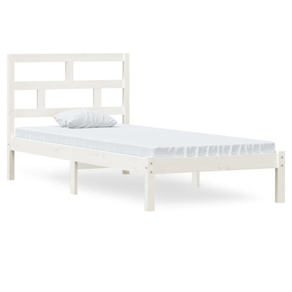 Bed Frame | White | Solid Pine Wood | Single | Single Bed Frame