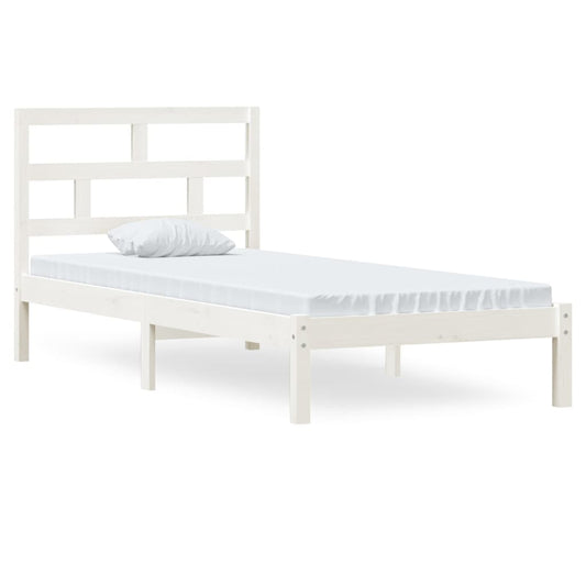 Bed Frame | White | Solid Pine Wood | Single | Single Bed Frame