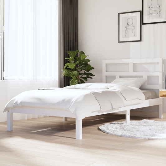 Bed Frame | White | Solid Pine Wood | Single | Single Bed Frame