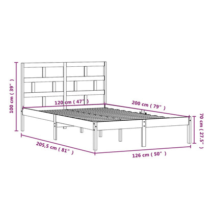 Bed Frame | Natural Pine | Solid Pine Wood | Double | Durable | Bed Frame