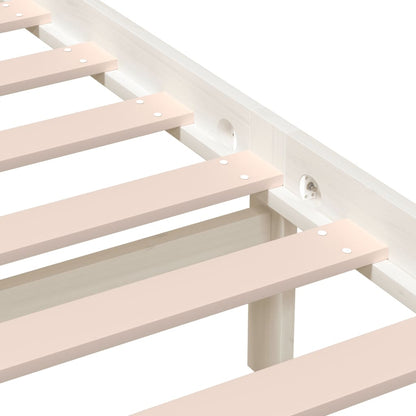 Bed Frame | White | Solid pine wood | 120 x 200 cm | Modern | Bed Frame