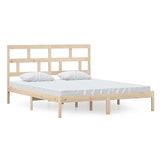 Bed Frame | Natural wood | Solid pine wood | Double |  Durable