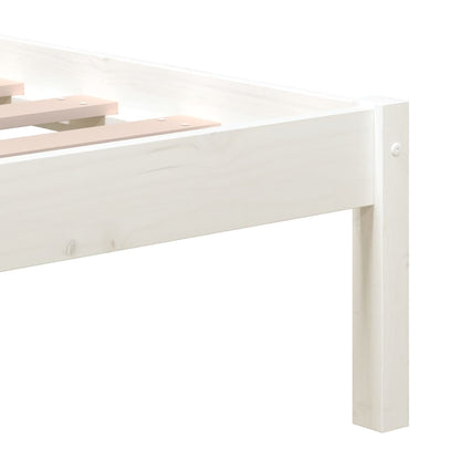 Bed Frame | White | Solid Pine Wood, Plywood | Super King