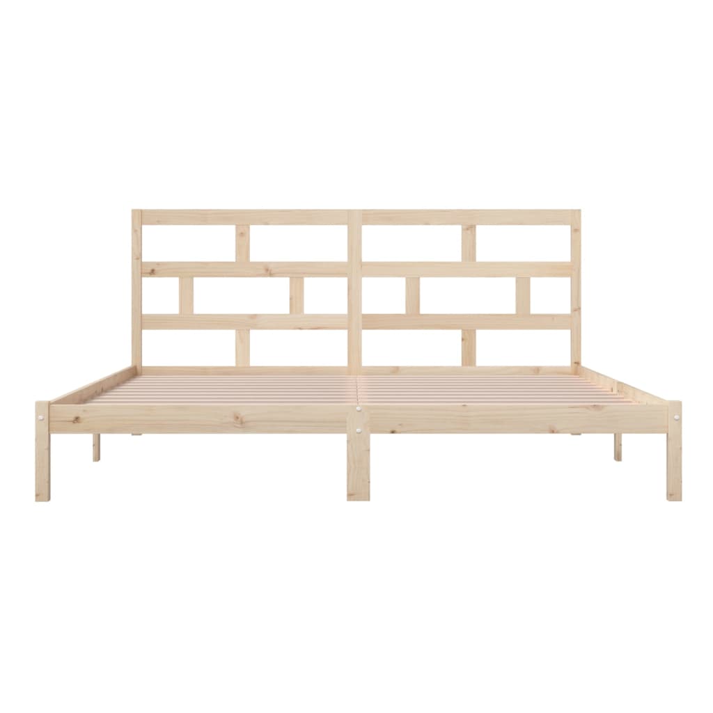 Bed Frame | Natural Wood | Solid Pine wood | Double | Durable | Bed Frame