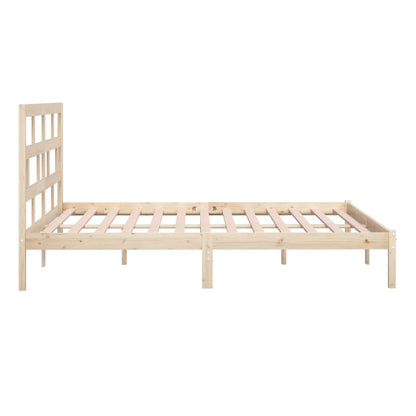 Bed Frame | Natural Wood | Solid Pine wood | Double | Durable | Bed Frame
