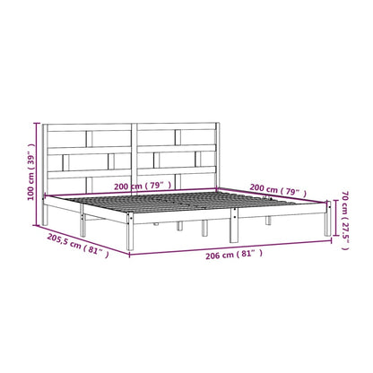Bed Frame | Natural Wood | Solid Pine wood | Double | Durable | Bed Frame