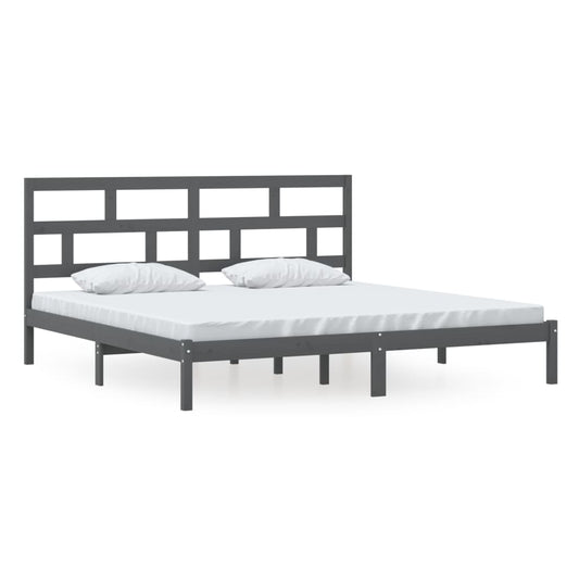 Bed Frame | Grey | Solid Pine Wood | Double | Classic/Traditional