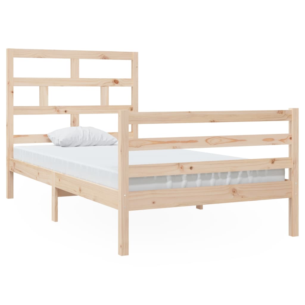 Bed Frame | Natural wood | Solid pine wood | Single | Durable | Bed Frame