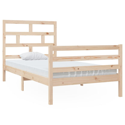 Bed Frame | Natural wood | Solid pine wood | Single | Durable | Bed Frame